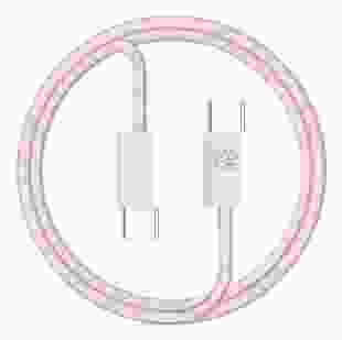 Зарядний кабель MAKE Type-C to Type-C PD 65W 1м Nylon Pink