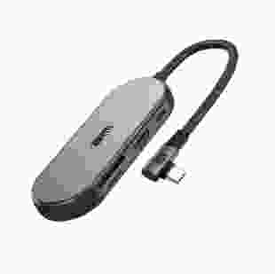 Хаб USB-C ArmorStandart Angle Type-C to HD4K+LAN+PD+2USB+TF/SDcard Grey