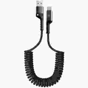 Кабель ArmorStandart AR17 Spiral USB-A to USB-C 2.4A 1m Black