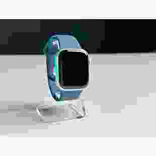 ВЖИВАНИЙ Apple Watch Series 9 GPS 41mm Silver Aluminum Case with Storm Blue Sport Band - M/L (MR913)