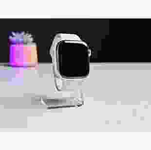 NO BOX Apple Watch Series 8 GPS + Cellular 45mm Silver Stainless Steel Case with White Sport Band - Regular