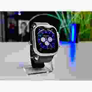ВЖИВАНИЙ Apple Watch Ultra GPS + Cellular 49mm Titanium Case with Midnight Ocean Band (MQET3, MQFK3)