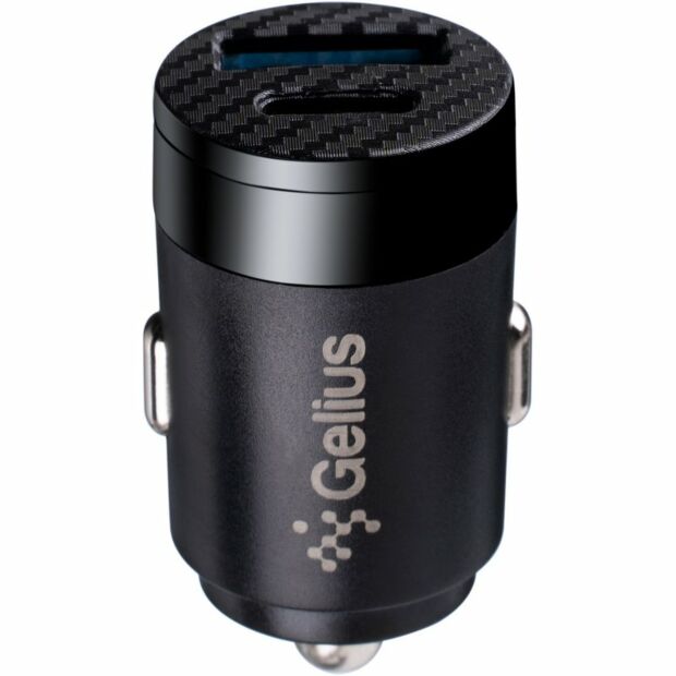 Автомобільний зарядний пристрій Gelius Inch Twix GP-CC010 USB+Type-C QC/PD (30 Watt) Black