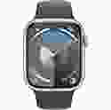 Смарт-годинник Apple Watch Series 9 GPS 45mm Silver Alu. Case w. Storm Blue S. Band - M/L (MR9E3)