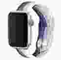 Силіконовий ремінець Rainbow для Apple watch 38mm / 40mm (Сірий / Синій)
