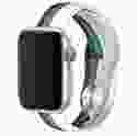 Силіконовий ремінець Rainbow для Apple watch 38mm / 40mm (Білий / Зелений)