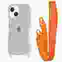 Чохол WAVE Clear Case With Strap iPhone 14 (Orange)