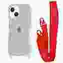 Чохол WAVE Clear Case With Strap iPhone 14 (Red)