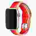 Силіконовий ремінець Rainbow для Apple watch 38mm / 40mm (Рожевий / Червоний)