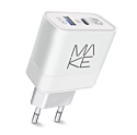 Мережевий зарядний пристрій MakeFuture 45W PD+QC White (MCW-325PWH)