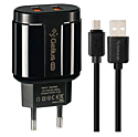 Мережевий зарядний пристрій Gelius Pro Avangard GP-HC06 2USB 2.4A + micro-USB Black